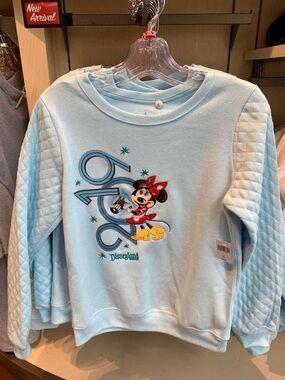 Disney Light Blue Minnie Mouse Quilted Sleeve Sweatshirt